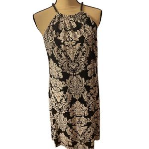 MSK Black and White Sleeveless Dress (M)